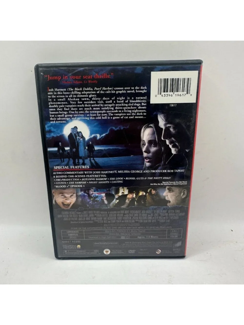 30 Days Of Night DVD 2007 Josh Hartnett Melissa George Sony Horror